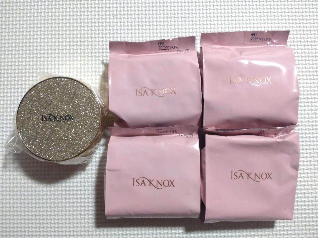 【新品】イザノックス　クッションファンデーション(ケース1個+リフィル4個) ISA KNOX [売り切れました] イザノックス リフィル2個セット