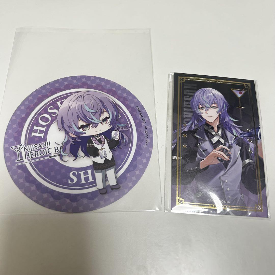 にじさんじ　星導ショウ　アニメイトカフェ　7点セット グッズ-バッジ】にじさんじ（HEROES） 台紙付きBIG缶バッジ 星導