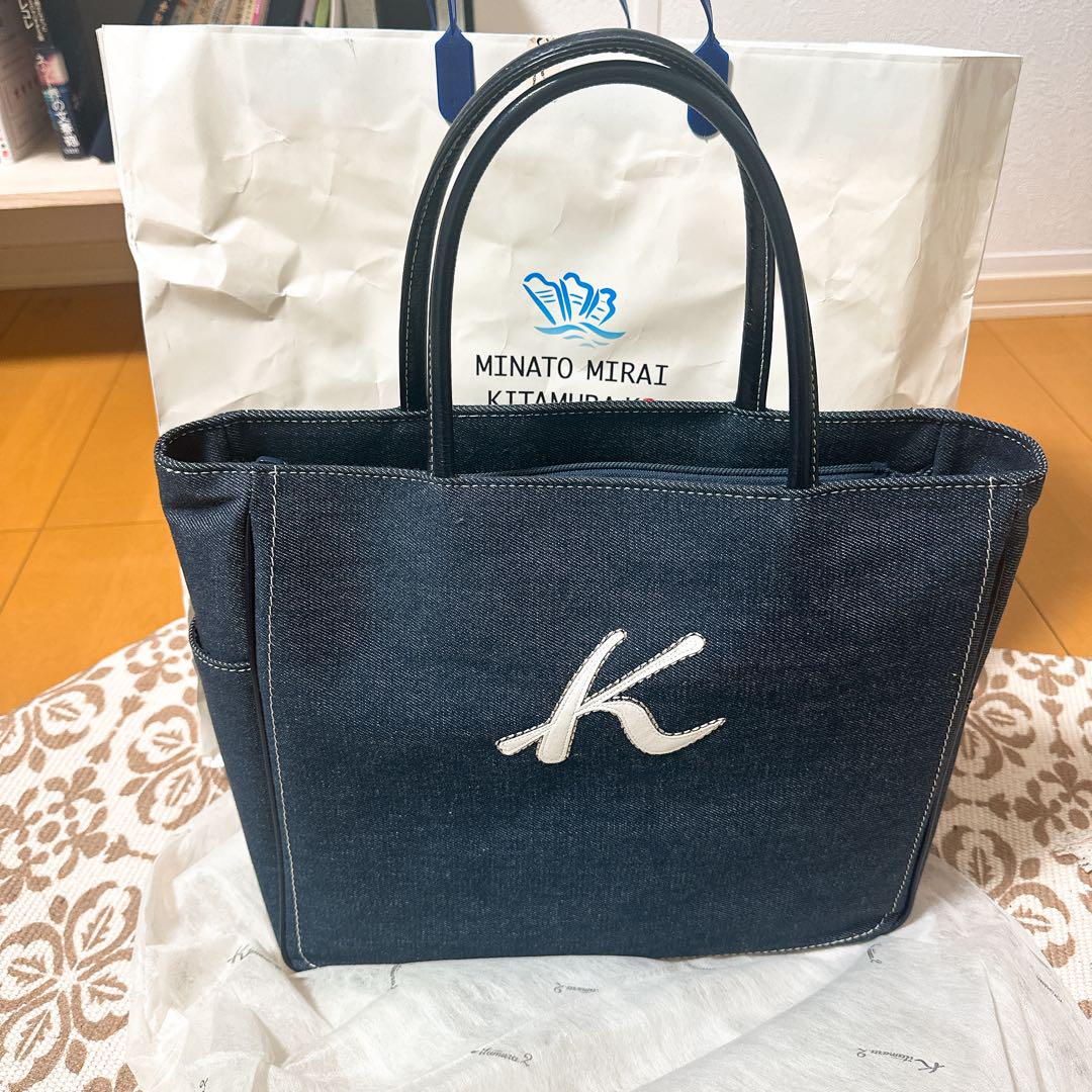 新品未使用！キタムラ Kitamura デニム生地 トートバック 保証カード付