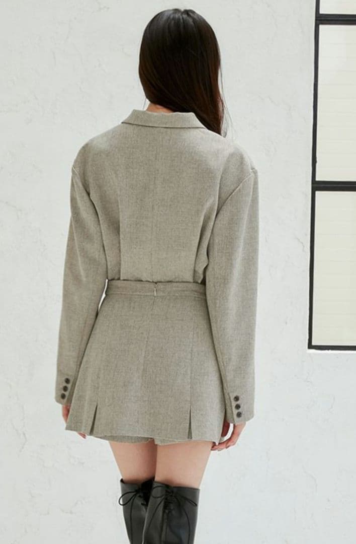 SNIDEL ジャケットシャツ 　スカショーパンセットアップ　MIX