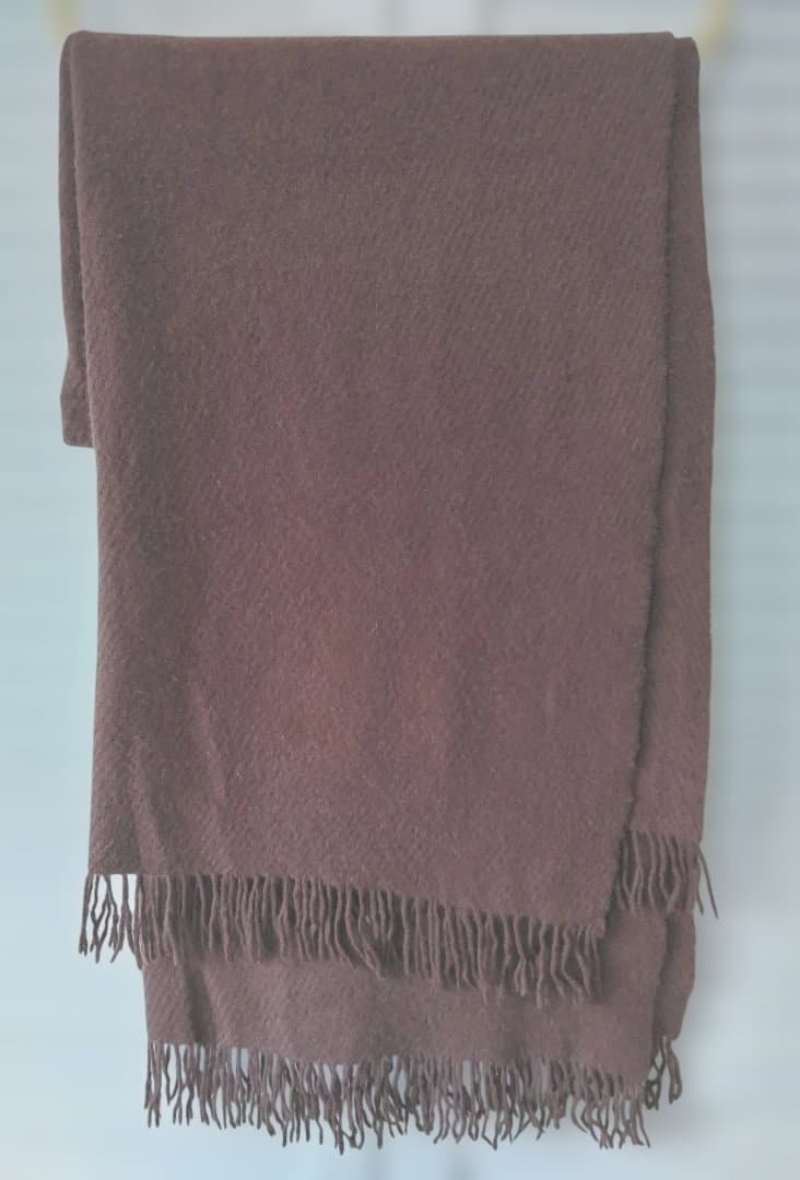 11 20迄の TSE 大判カシミアストール ブラウンやや傷や汚れあり