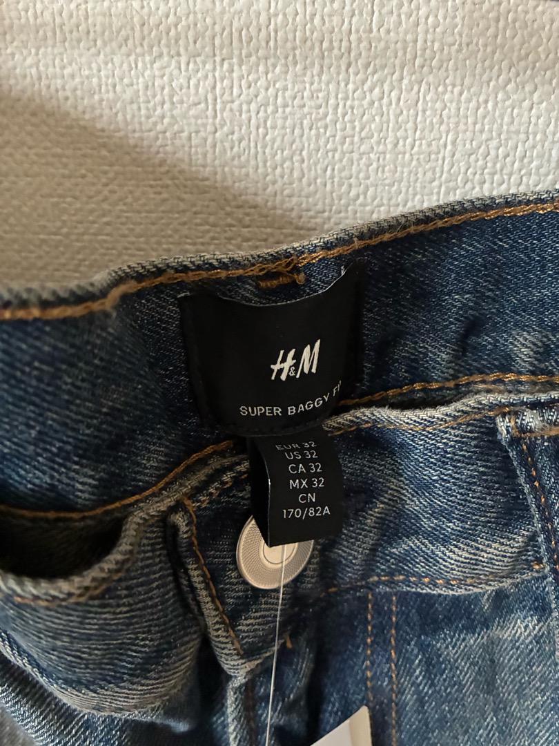 H&M スーパーバギーデニムショートパンツ ジョーツ ショーツ 32