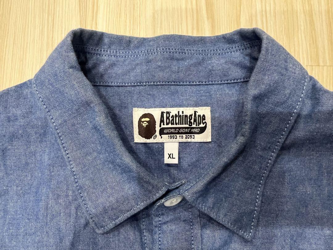 BAPE ワッペン　シャンブレーシャツ　STUSSY WTAPS Supreme