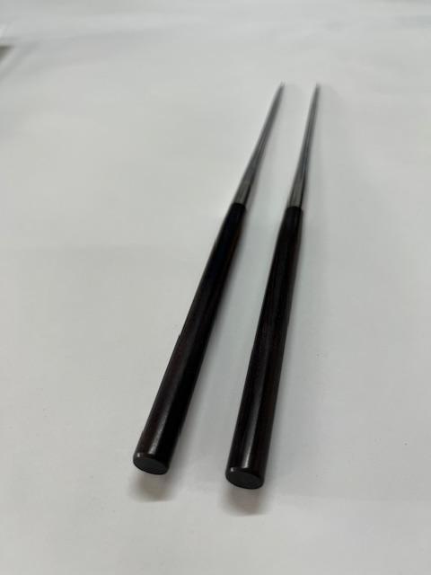 【新品・未開封】 黒檀柄 盛箸(本焼ステンレス)箸先150mm/全長290mm