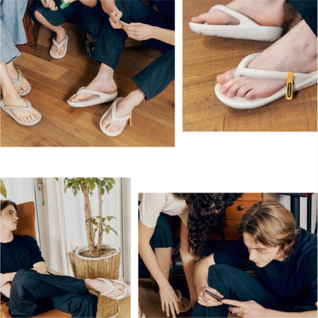 taw&toe ZEROVITY FLIP-FLOP Cream Mサイズ ldaiz-m51460463701 安い超特価