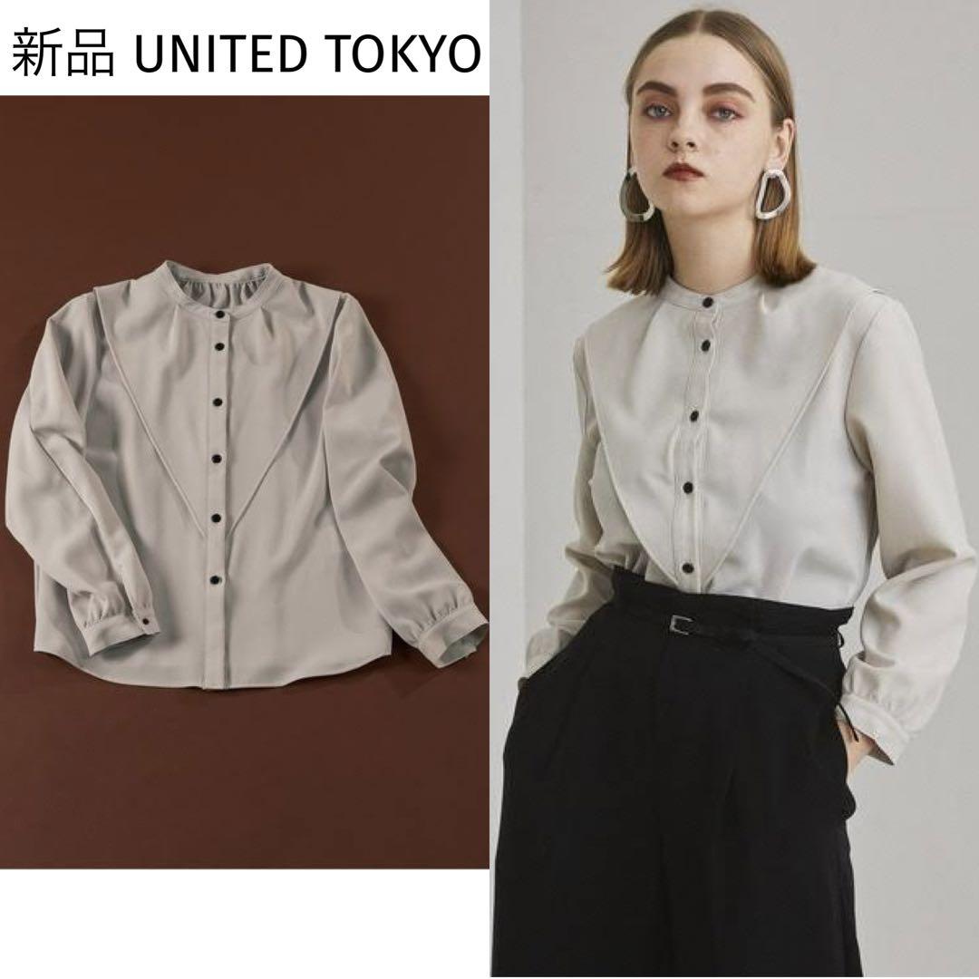 新品】UNITED TOKYO ケープカラーブラウスアウトレット 価格