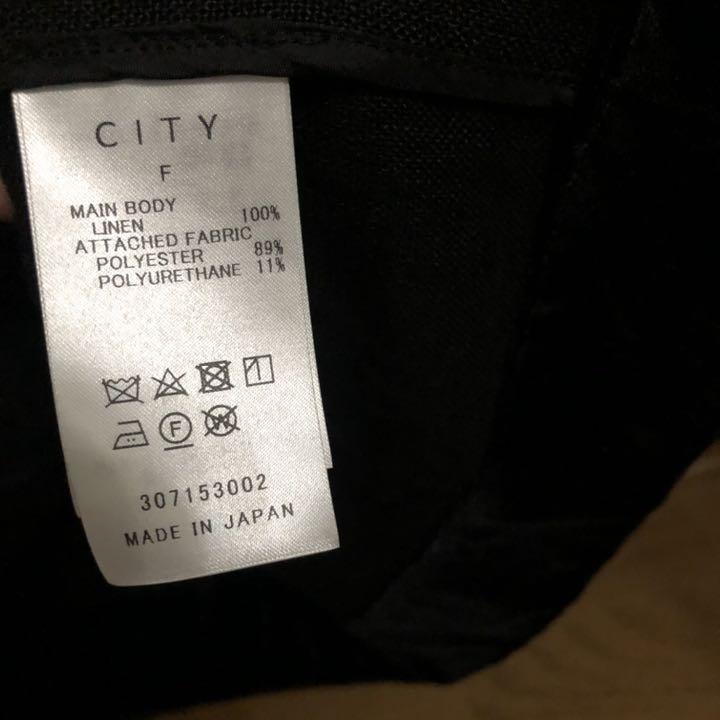 CITY ヘビーリネンベルテッドジャケット ベルト付き