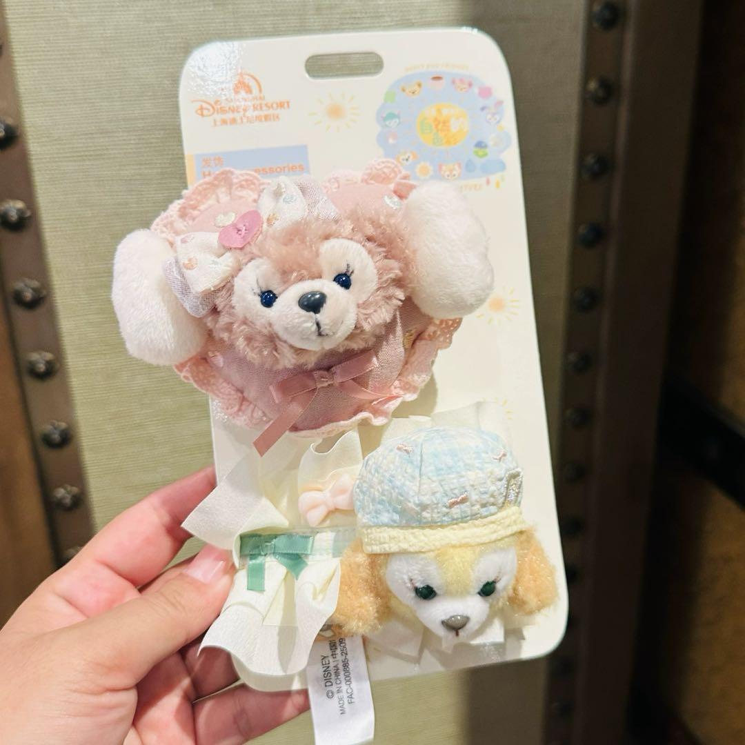 上海ディズニー　ナチュラルカラー　シェリーメイクッキーアンヘアピン　髪飾り