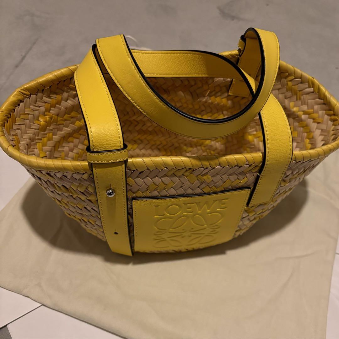 【りん】LOEWEアナグラム バスケットスモール イエロー