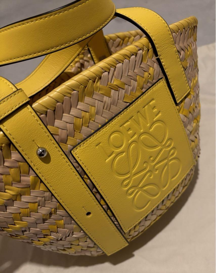 【りん】LOEWEアナグラム バスケットスモール イエロー