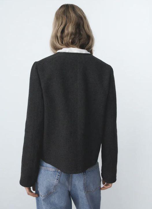 在庫NEW ZARA ウールブレンド メタルボタンジャケット IiMnY-m51475516871 在庫正規店