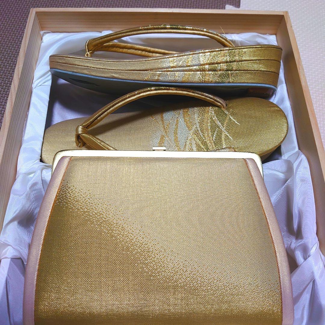 好評豊富な 和装 小物草履 バッグセット 結婚式 式典 このび ゴールド yH263-m51475614464 爆買いセール