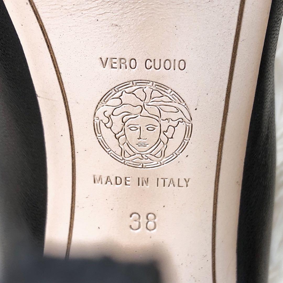 VERSACE　ヴェルサーチェ　パンプス　ハイヒール　ブラック　38　高級