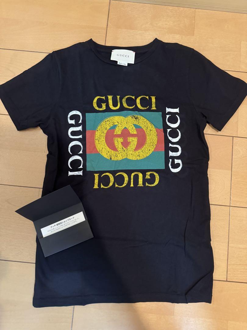 GUCCI ブラックTシャツ サイズ10