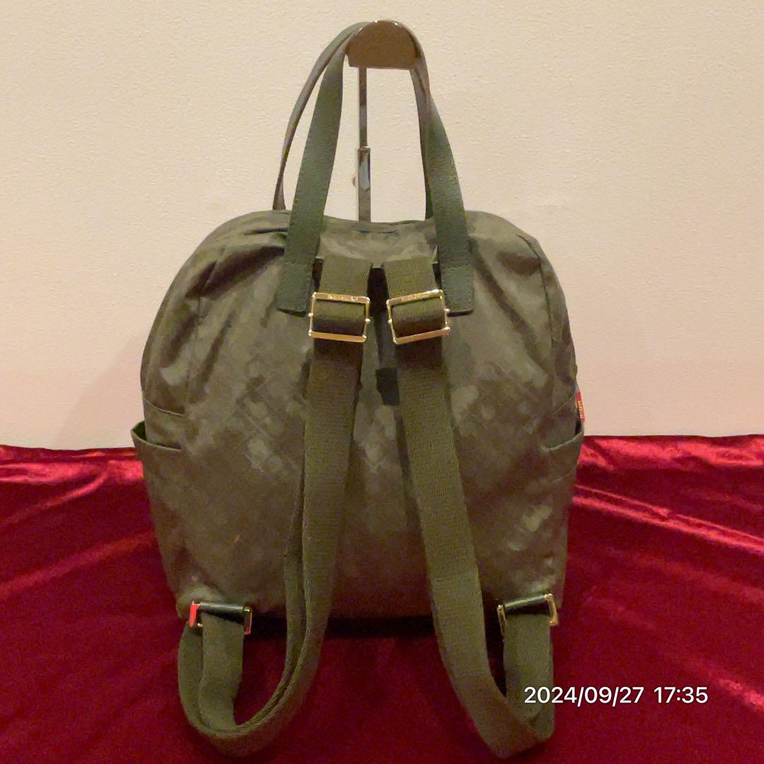 美品 GHERARDINI ゲラルディーニ 総柄 ナイロン レザー 革 軽量 美品 GHERARDINI ゲラルディーニ 総柄 ナイロン レザー 革 軽量