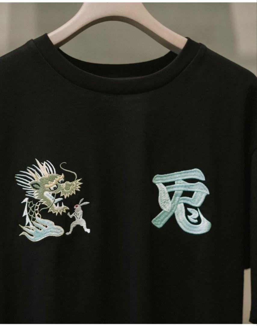 FR2月桃 沖縄店限定 刺繍ブラック✕ターコイズブルー Lサイズ FR2月桃 沖縄店限定 刺繍ブラック✕ターコイズブルー Lサイズ