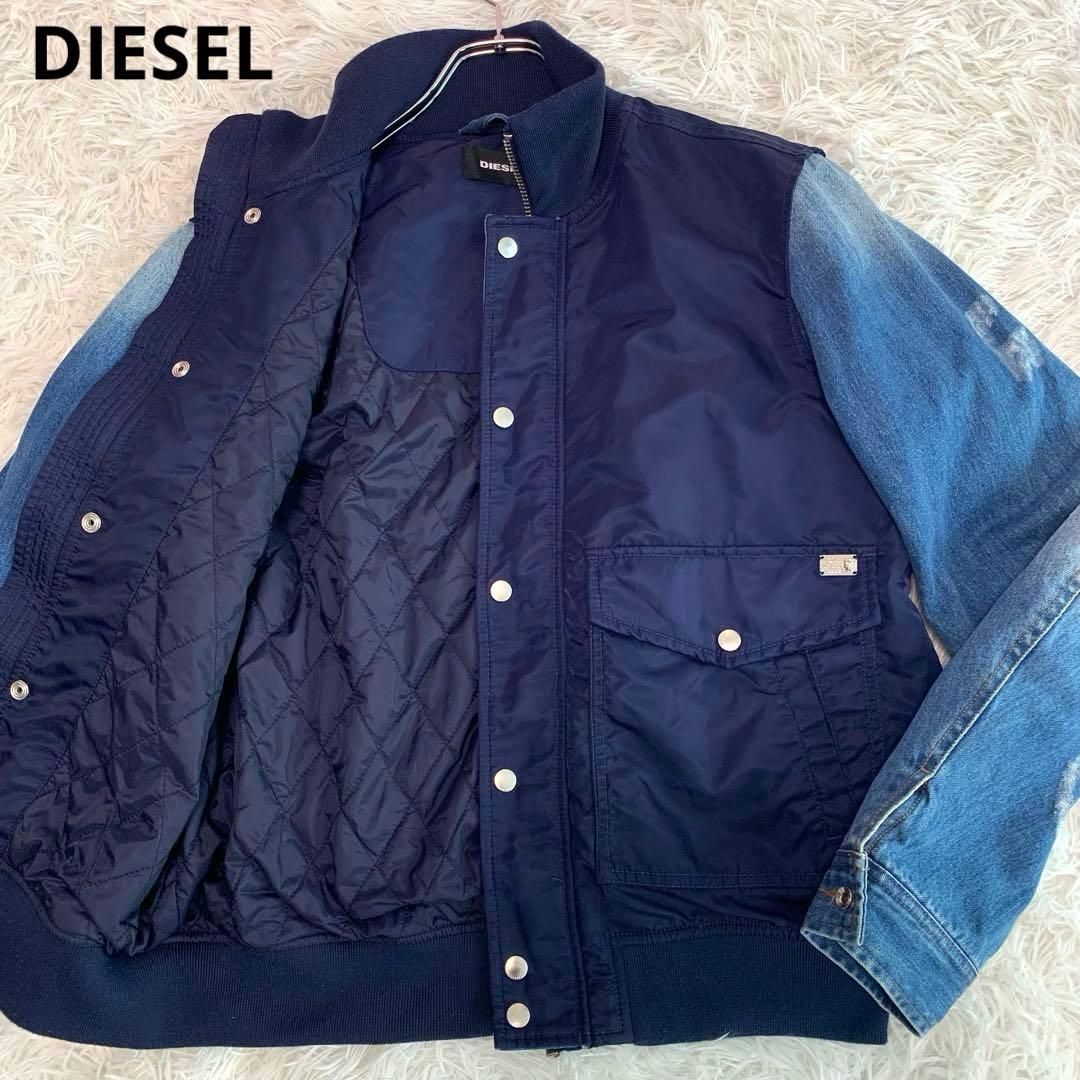 XL相当◆DIESEL【袖切替/デニムドッキング◆ブルゾン/ボンバージャケット】