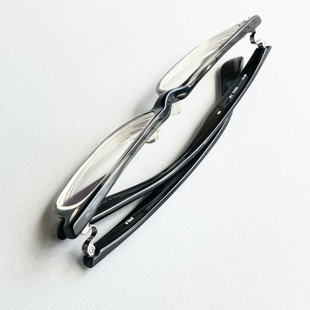 999.9 メガネ NP-61 Col:465 グレーデミツートン 極美品