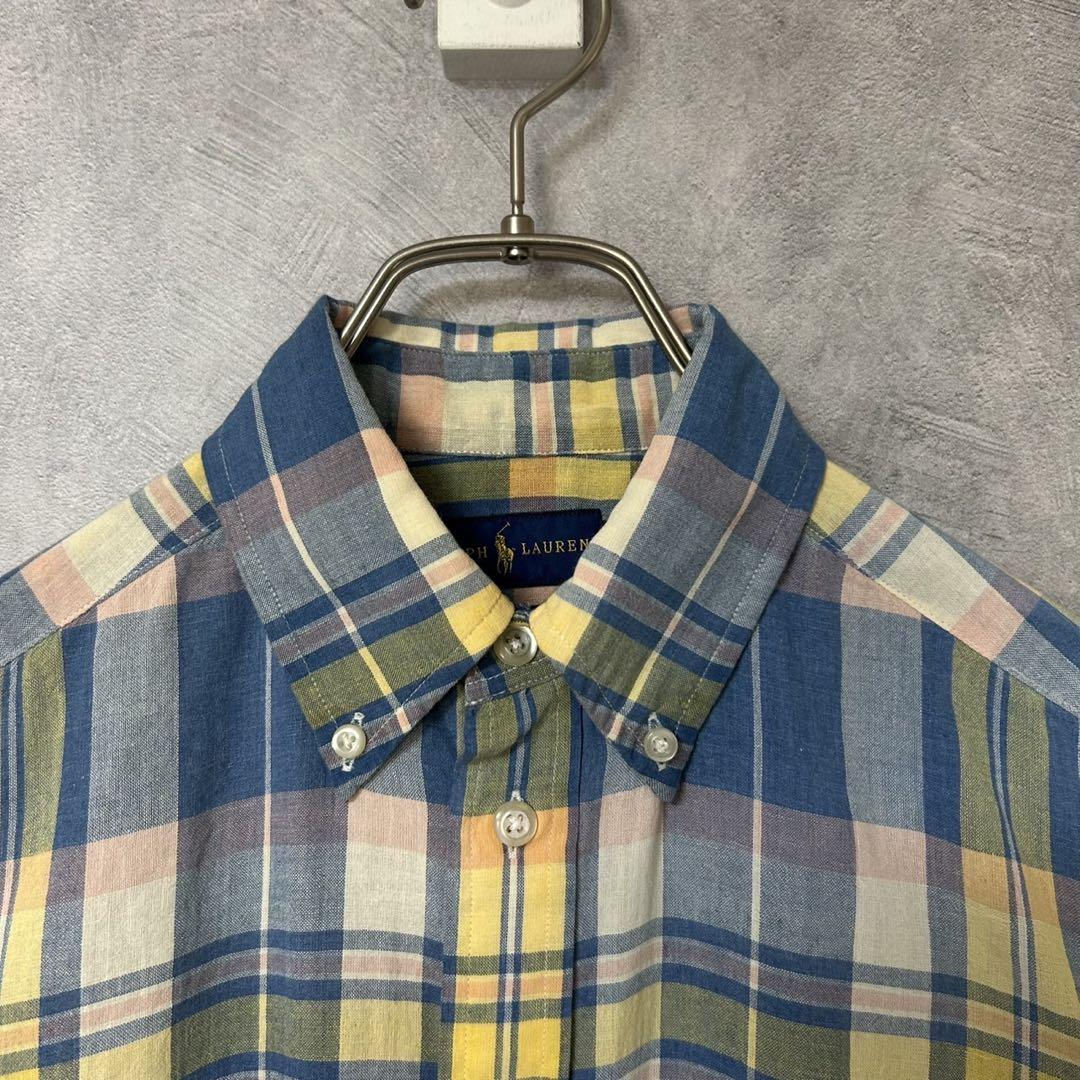 美品 ラルフローレン Ralph Lauren チェック柄 長袖シャツ XXS