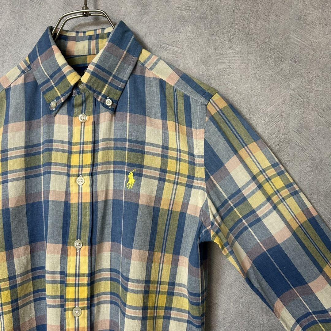 美品 ラルフローレン Ralph Lauren チェック柄 長袖シャツ XXS