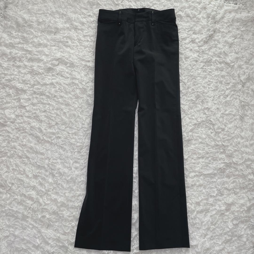 【美品】コムサデモード　シワになりにくい セットアップ パンツスーツ　ブラック
