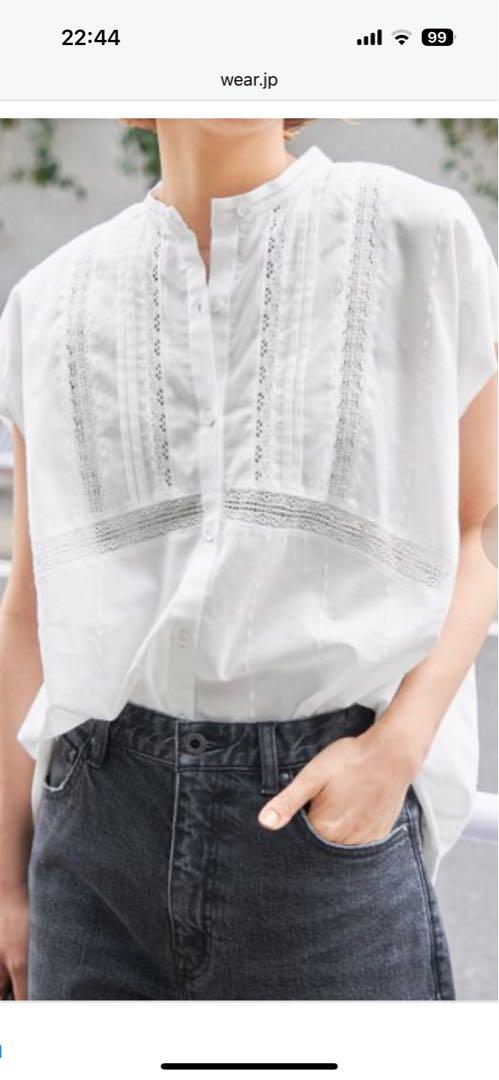 スピック＆スパン 2024SS 60ローンフレンチレースブラウス 春夏