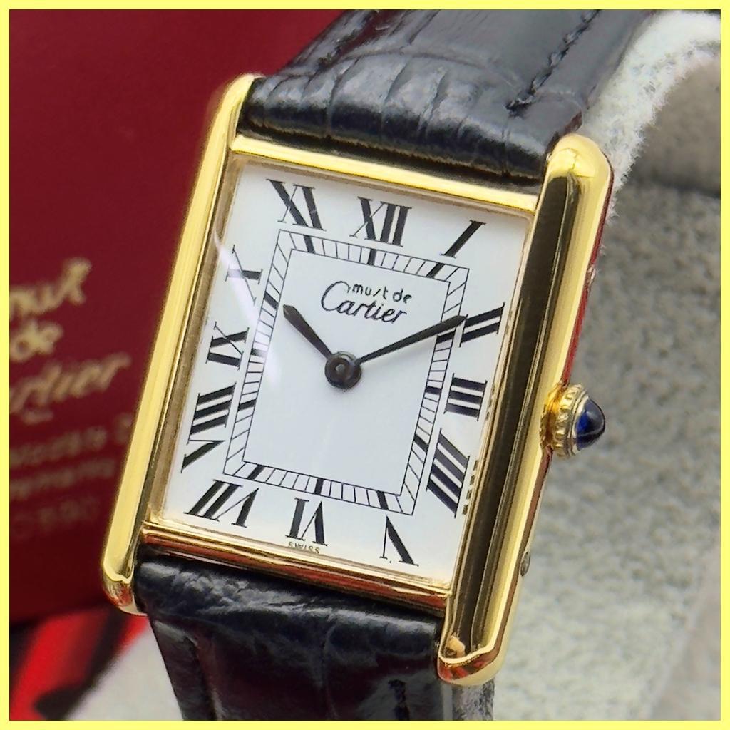 外装新品仕上 カルティエ マストタンクLM 手巻き 腕時計 稼働 A251