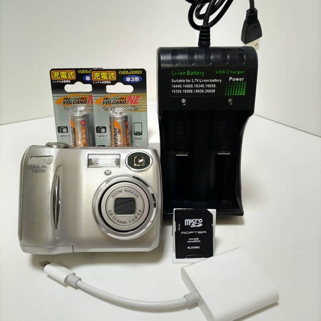 動作確認済み ニコン COOLPIX 3200 オールドコンデジ デジカメ
