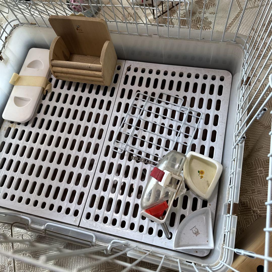 うさぎ用ゲージ自動餌やり機付