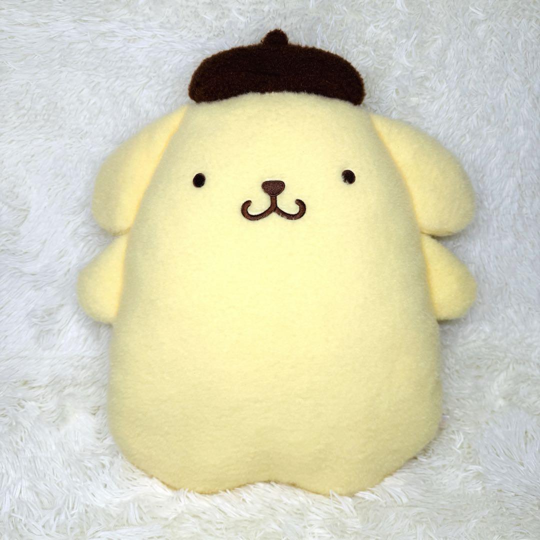 希少 美品 ポムポムプリン ふわもこワッペン BIG ぬいぐるみ