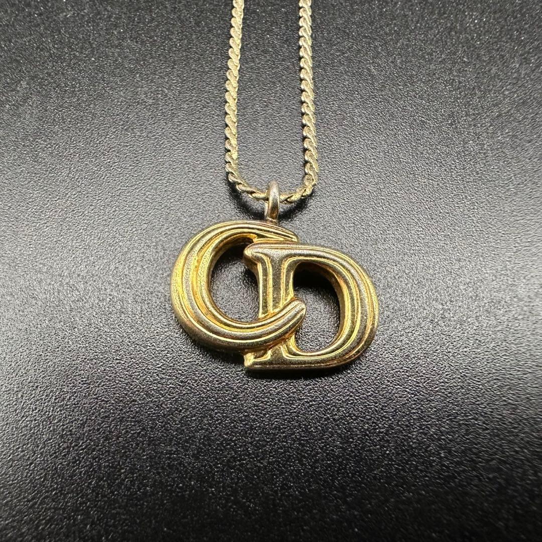 人気✨　Dior　ネックレス　CD ロゴ　ラインストーン　希少　刻印　1292