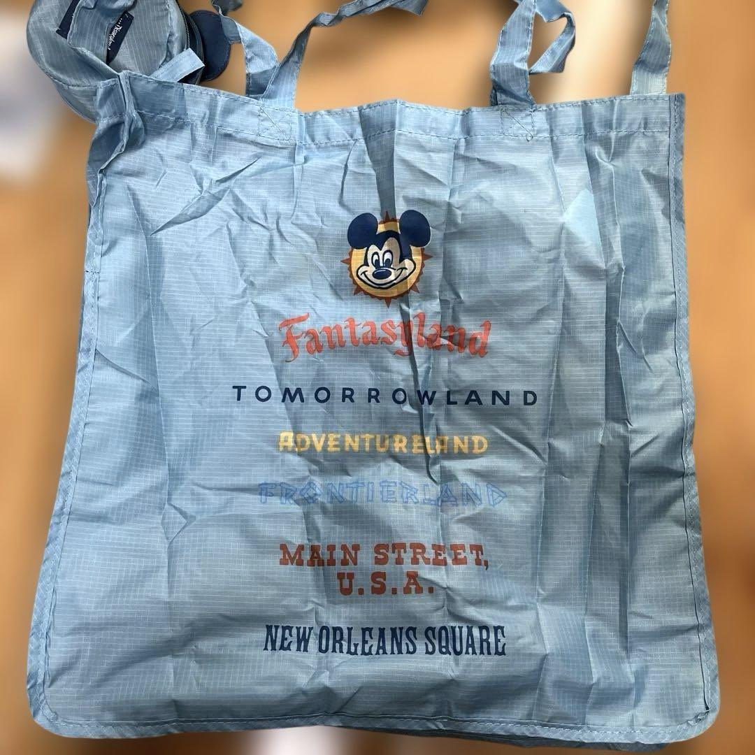 ☆Disneyland☆70周年 レトロミッキー 折り畳めるエコバッグ ディズニーランド70周年記念|ミッキーエコバッグ - FAR-OUT