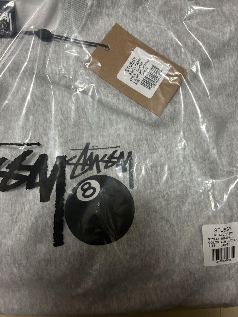 ステューシー STUSSY 8 BALL CREW スウェット グレー