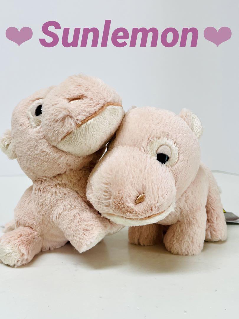 【希少】サンレモン  ぬいぐるみ カバ フラッフィー ピンク  廃盤品ぬいぐるみ
