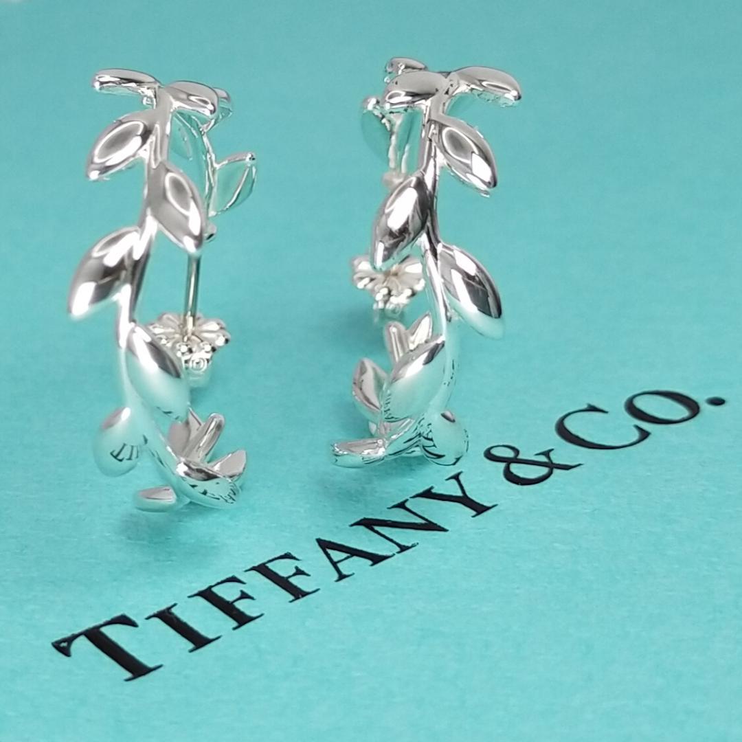 ★SALE★【TIFFANY&Co.】オリーブリーフ　フープ　ピアス　1808