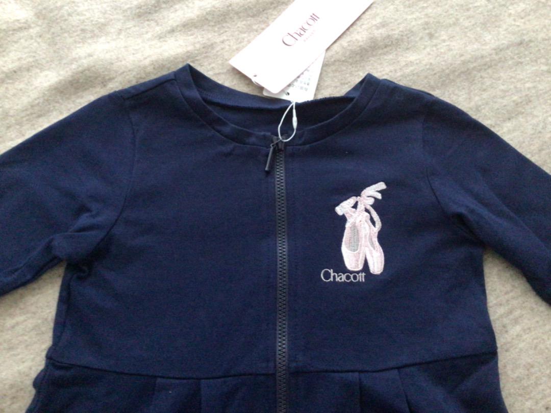 【新品】チャコット　ジップアップワンピース　110