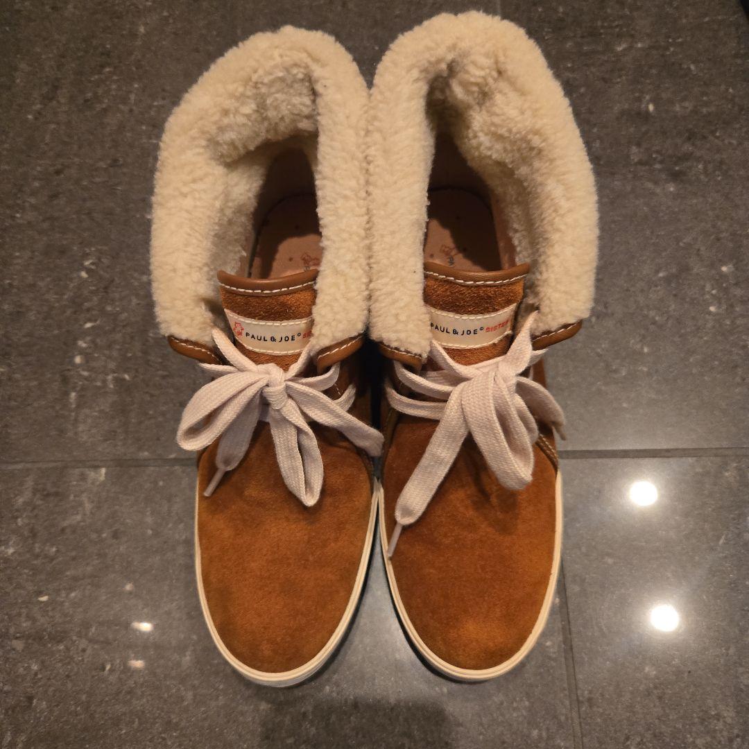 PAUL & JOE ブラウンムートンブーツ　35靴
