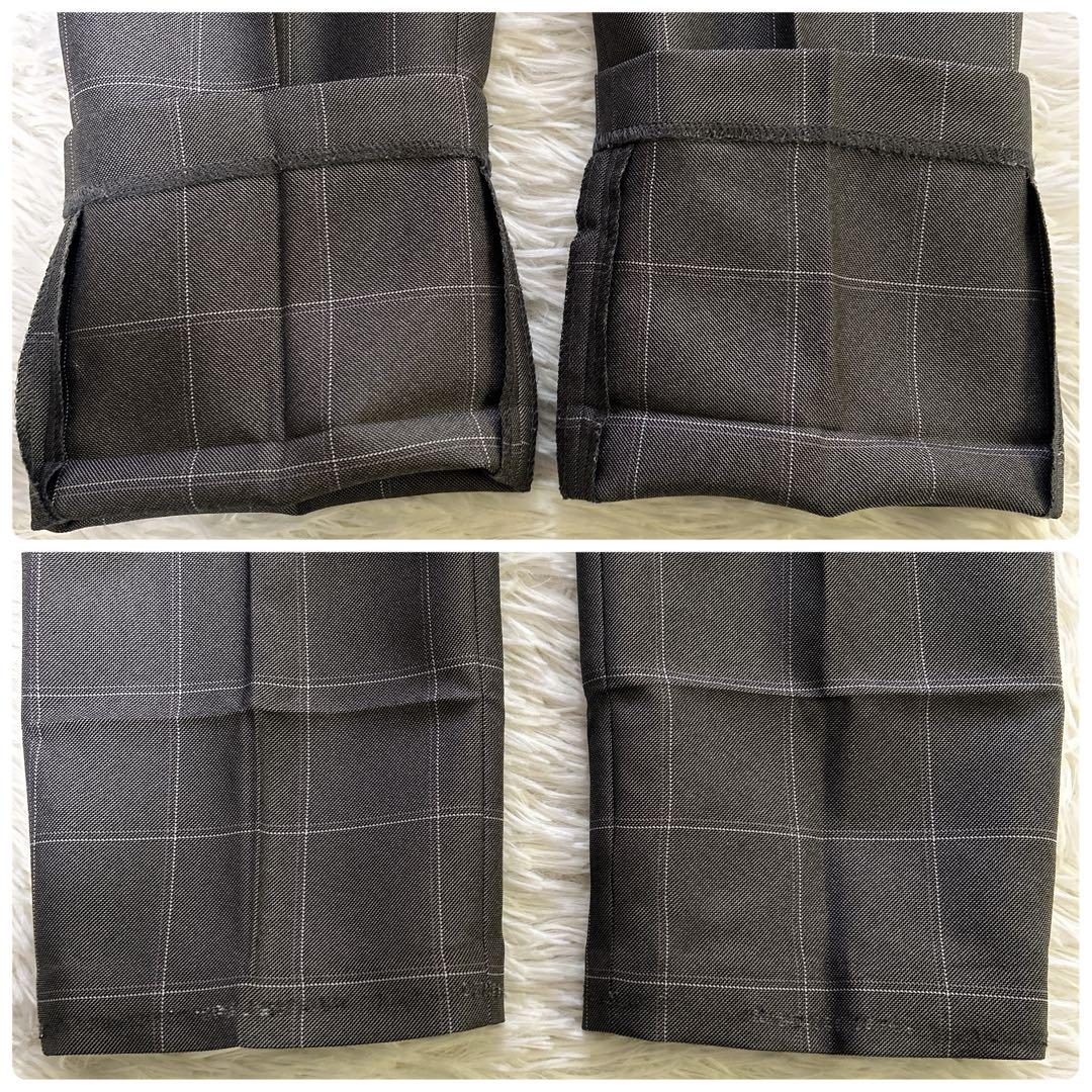 【美品】ワンダーファクトリー 男の子 スーツ 6点セット 150 チェック 卒服