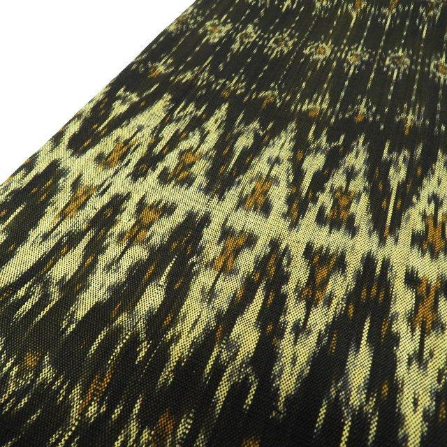 名古屋帯 中古 木綿 全通 貴久樹 イカット手織り ラベル付 A1036-16