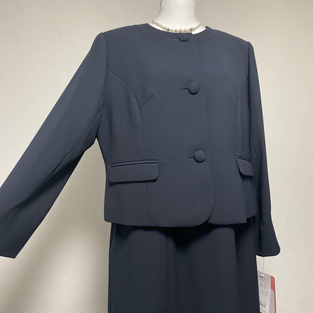 【B-GALLERY】お受験＊フォーマルアンサンブルスーツ＊21号大きめ＊紺