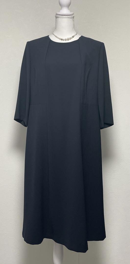 【B-GALLERY】お受験＊フォーマルアンサンブルスーツ＊21号大きめ＊紺