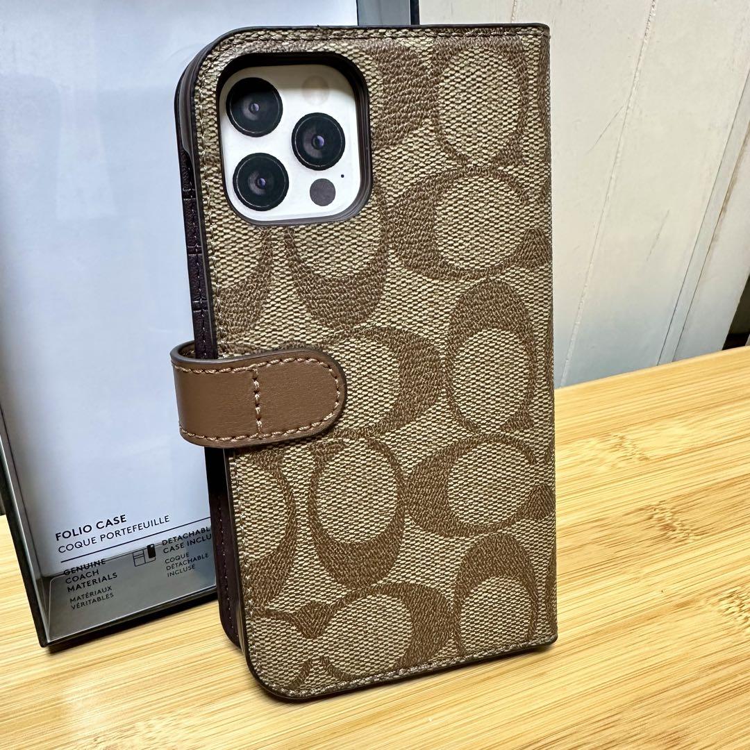 新品未使用COACH 手帳型ケース iPhone 12/12proブラウン COACH iPhone12 / iPhone12Pro 手帳型 ケース - メルカリ