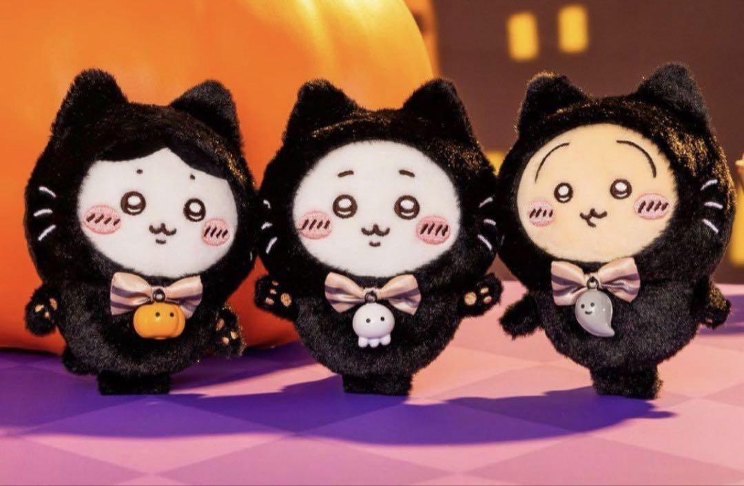 ちいかわ うさぎ ハチワレ　黒猫のマスコット　ハロウィン ハロウィンにピッタリのちいかわ黒猫マスコット開封レビュー！鈴