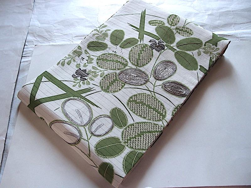 夏物　絽の塩瀬名古屋帯（萩、秋草文）手刺繍　アンティーク　正絹美品
