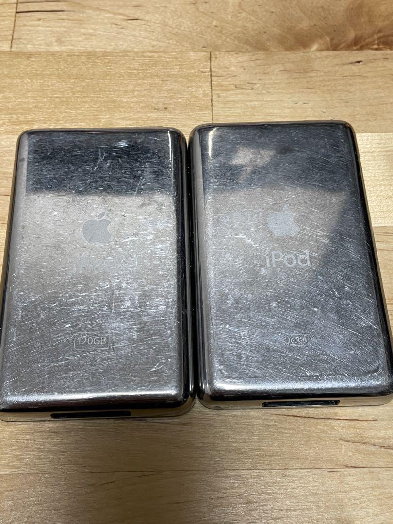 iPod classic 2台セット　ジャンク品 2台セット】ジャンク扱い iPod classic 120GB と160GB