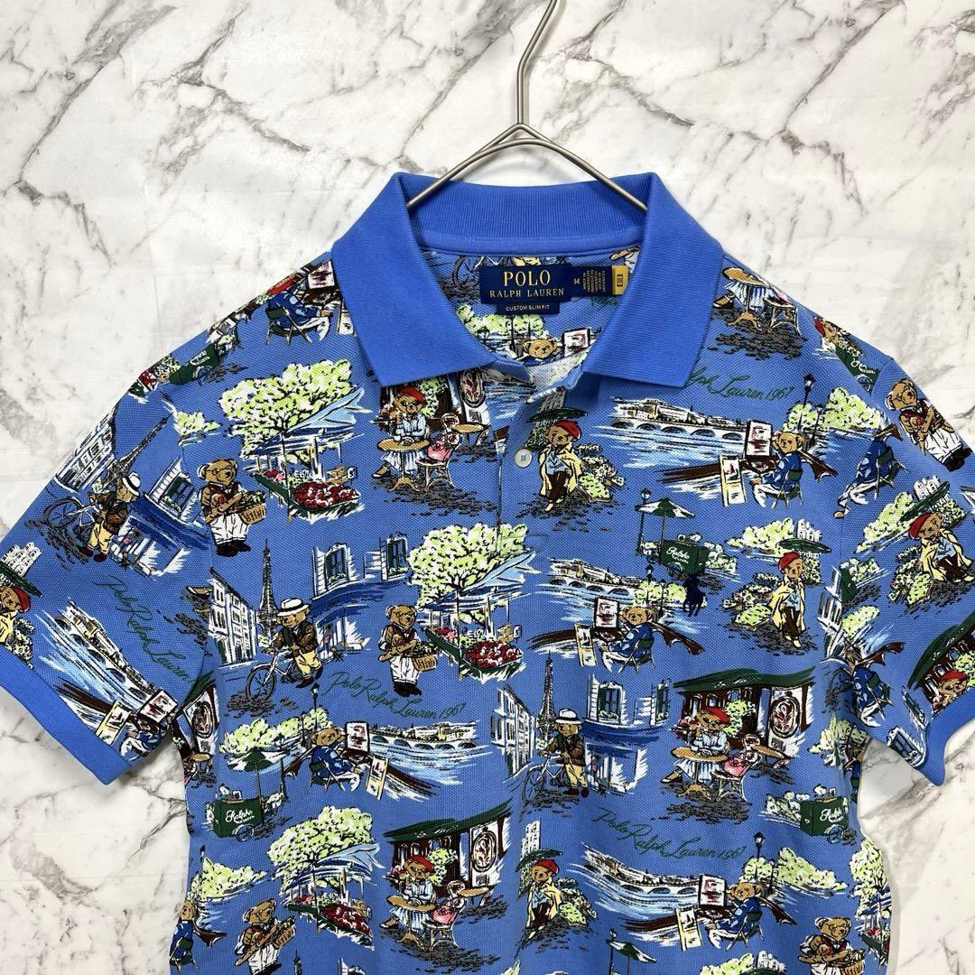 魅力的な価格 美品】ラルフローレン・半袖ポロシャツ・ポロベア・総柄 トップス