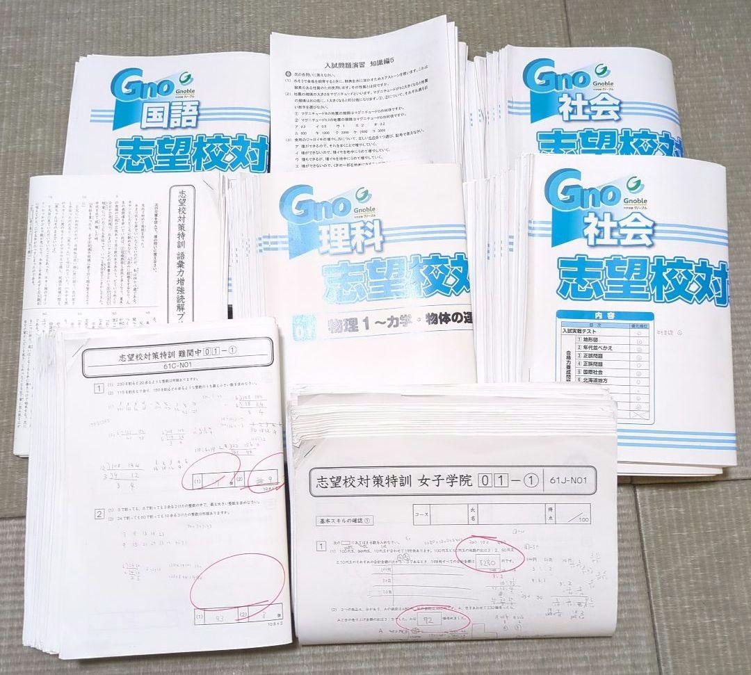 グノーブル　日曜特訓、GW、夏季、正月特訓　女子学院・難関校コース、（6年生） グノーブル 日曜特訓、GW、夏季、正月特訓 女子学院・難関校