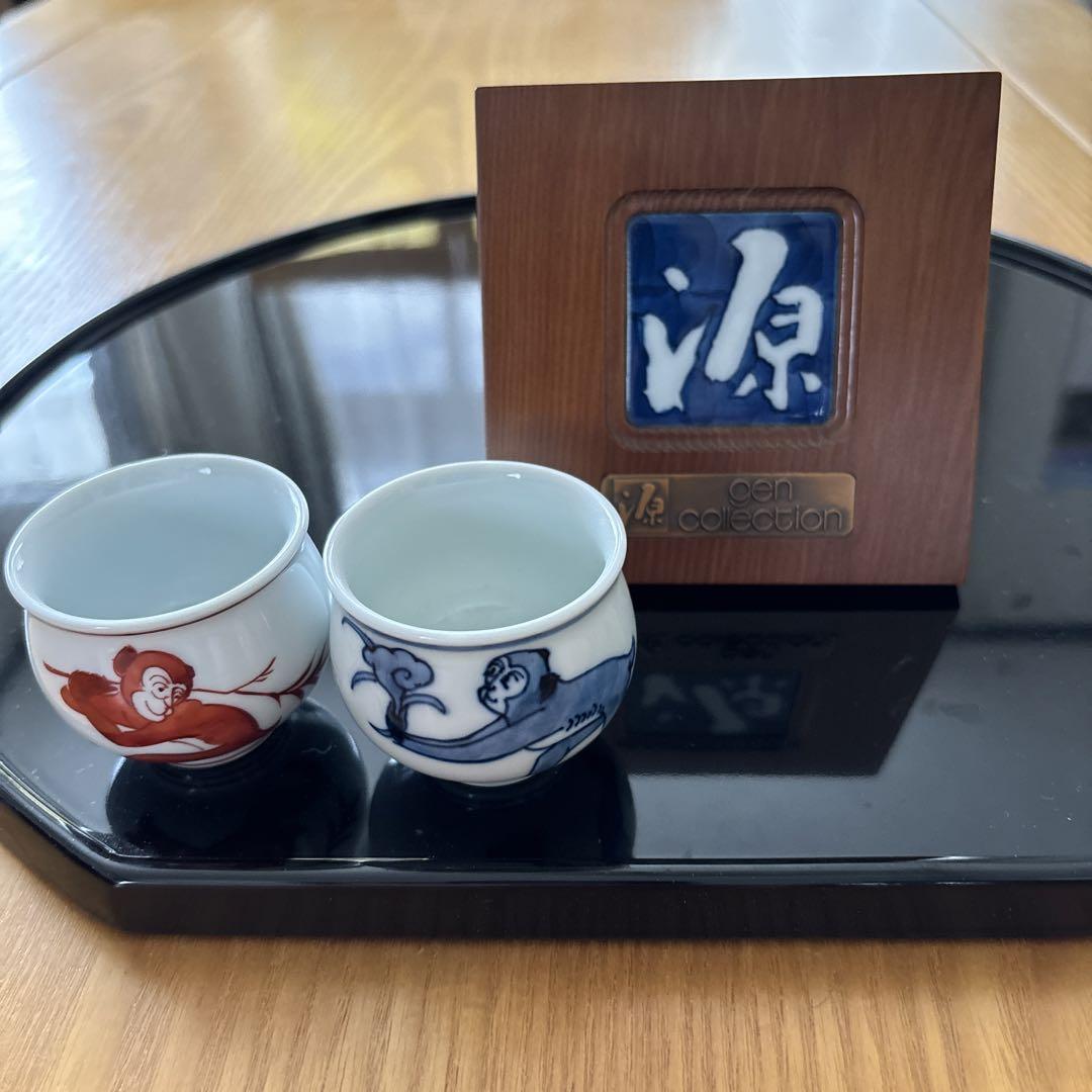 源右衛門窯コレクション２点（盃ペア）と置物