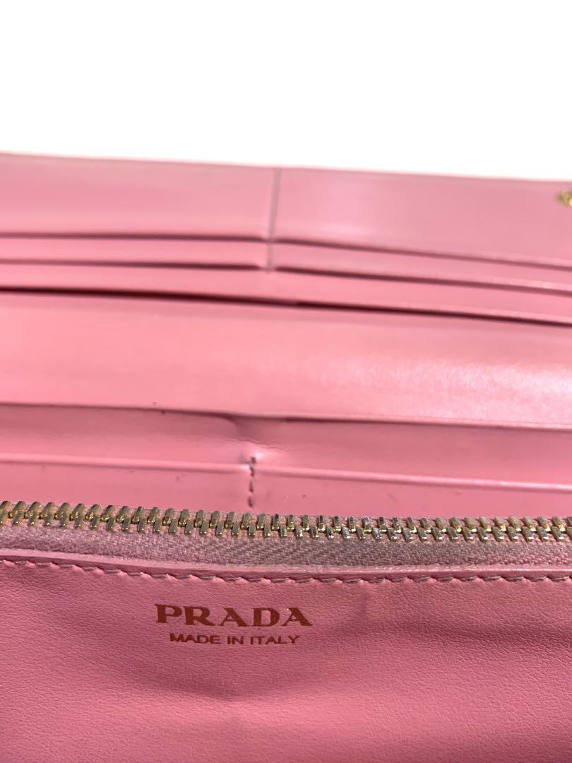 ◆箱・保証書付◆PRADA 長財布 ピンク サフィアーノ レディース