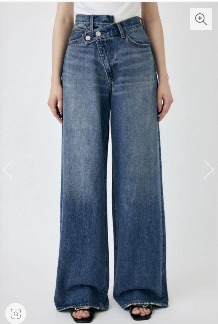 moussy デニム　CROSS WAIST WIDE STRAIGHT